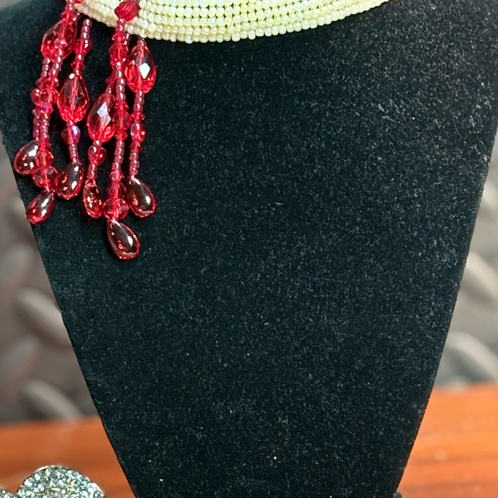 Artisan Plus Sized Vampire Bite Choker Necklace - image 3